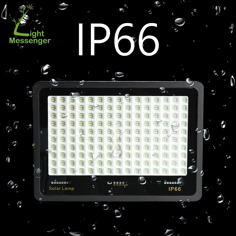 Melhor Venda Exterior IP66 Luz de Inundação Solar LED à Prova d'Água Lâmpada de Segurança Solar para Parede Jardim Lâmpada de Inundação Solar LED Sem Fios