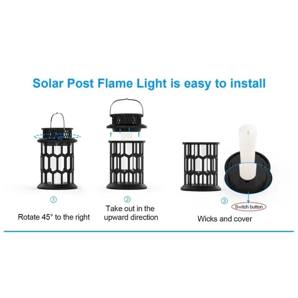 Luz de Parede Solar à Prova d'Água para Ambiência e Segurança Externa Bl20649