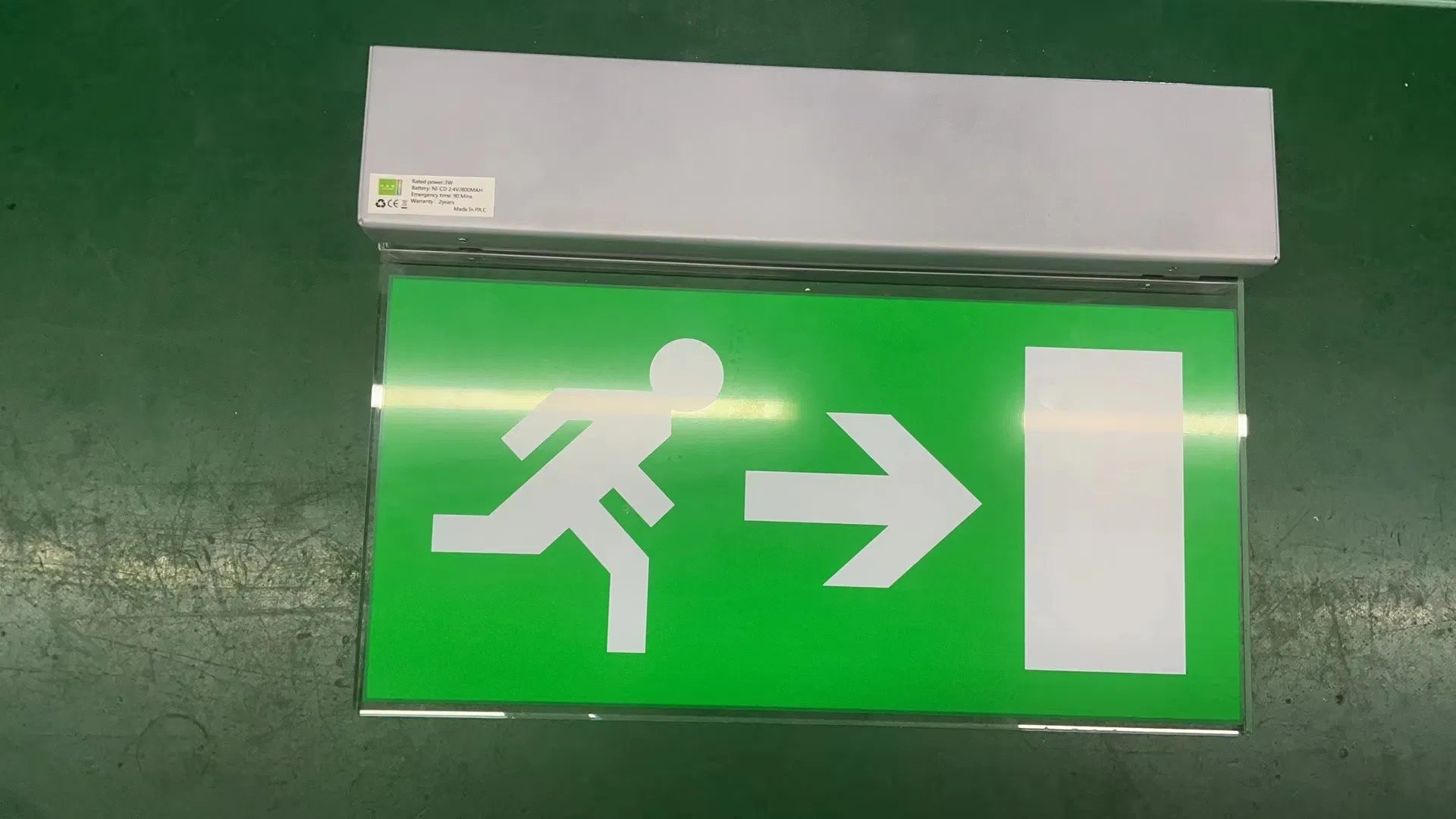 Filme Indicador Substituível de Retroiluminação Instalação Suspensa Sinal de Saída de Emergência LED Plástico Ultra Fino