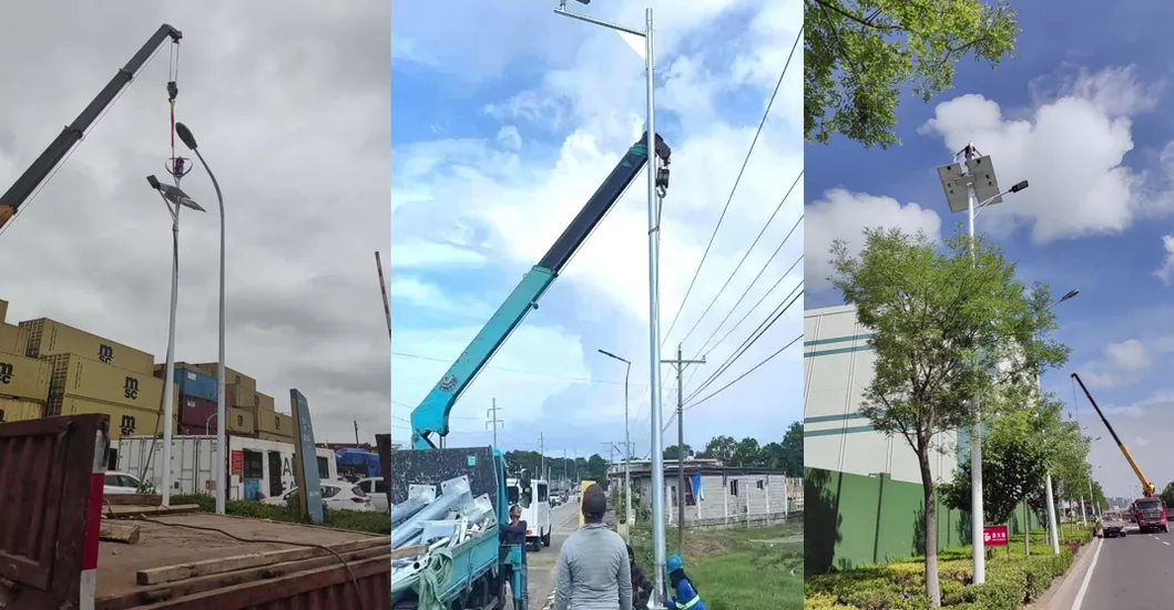 Venda Quente Luminária Solar Integrada Tudo em Um para Estrada Pública Lâmpada de Inundação com Sensor de Movimento