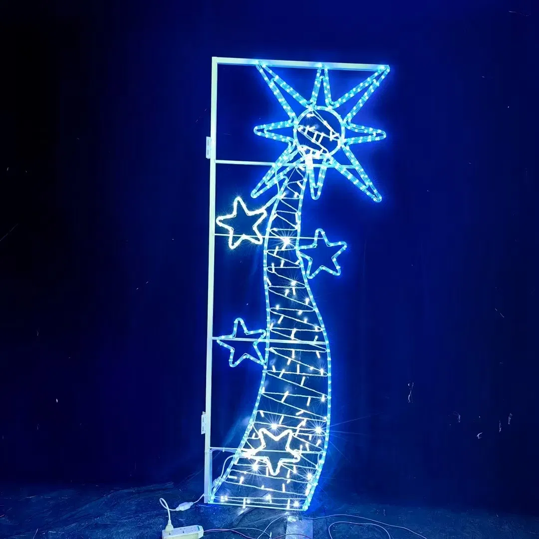 Decoração de Rua com Iluminação de Motivo Personalizado 3D Caixa de Presente Papai Noel Boneco de Neve Decorações de Iluminação de Natal Luzes de Paisagem LED