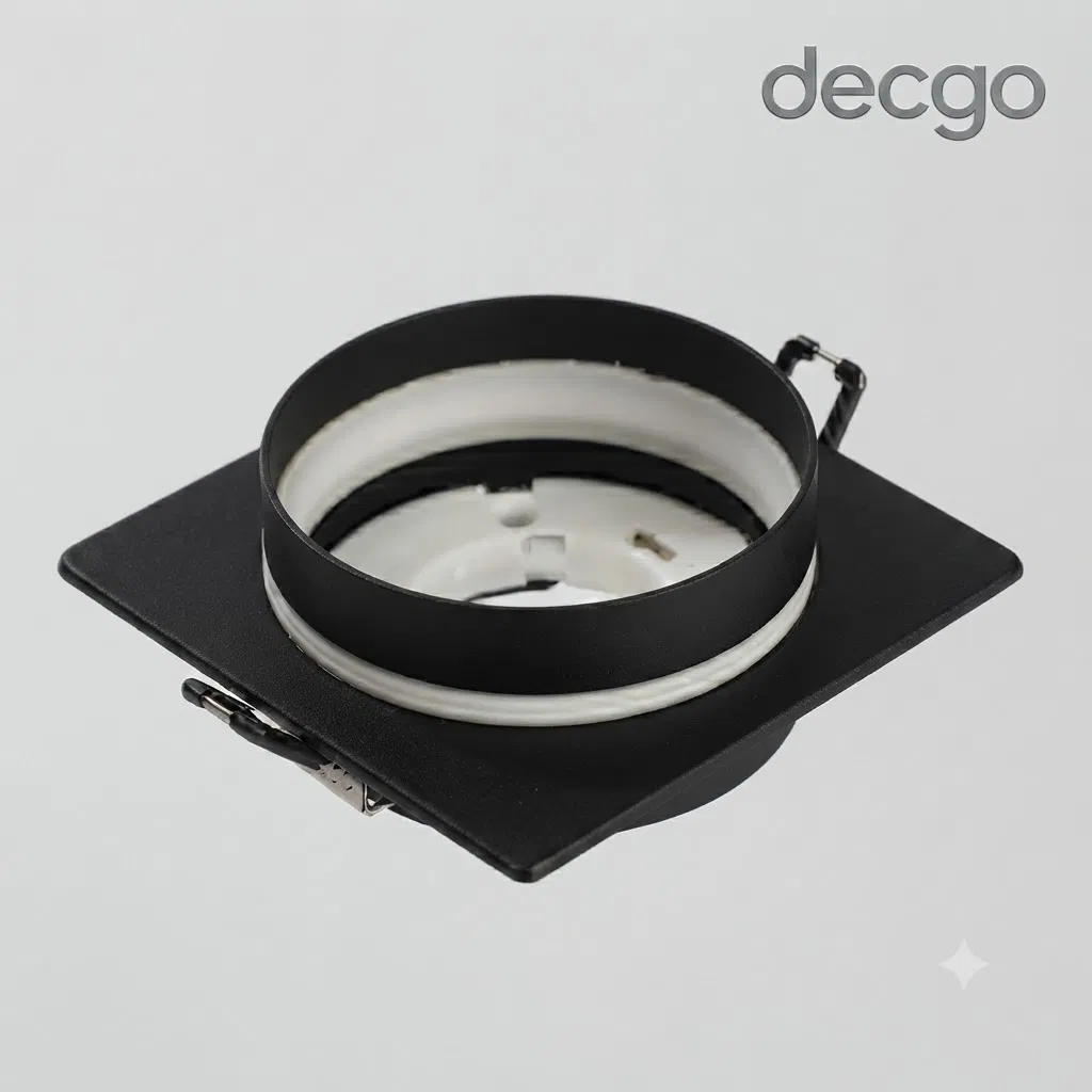 Habitação de Downlight Quadrada Branca Premium Gx53 para Iluminação de Teto Arquitetônica Elegante