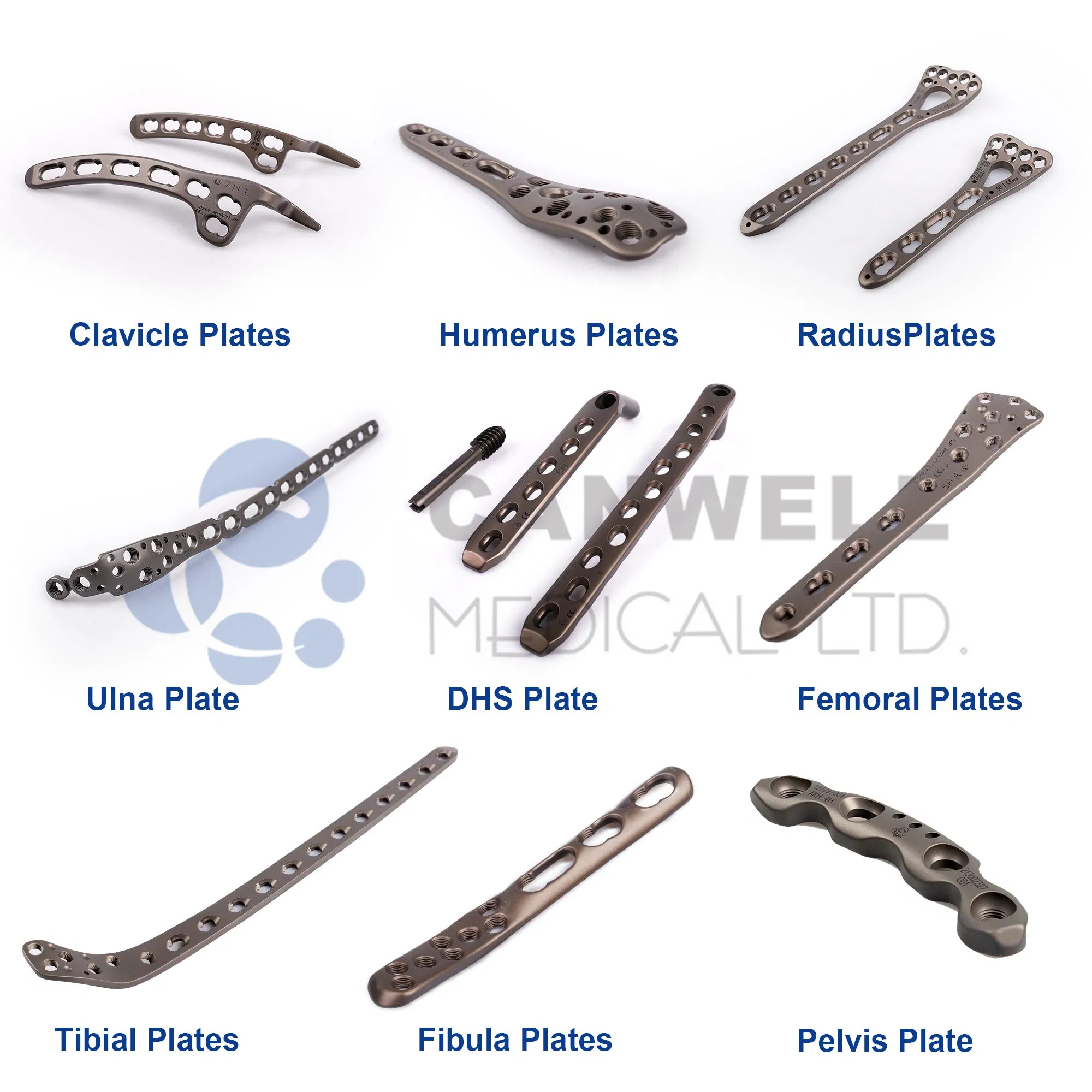 Canwell Proximal Femoral Locking Plate Femur Plate Large Fragment Femoral Plate