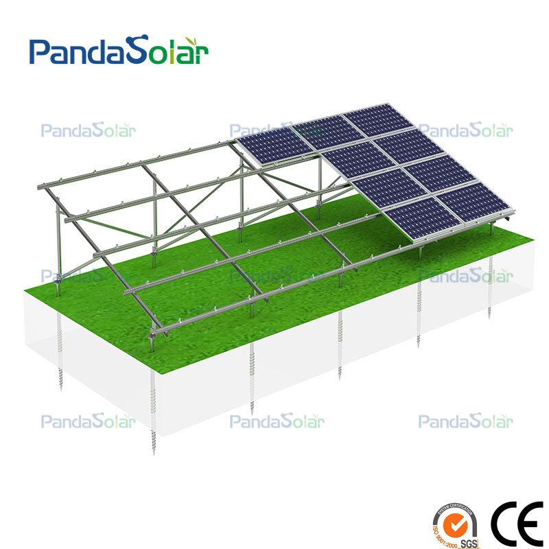 OEM Pandasolar GM4 Mg-Al-Zn High Strength Plating Solar Panel Ground Mounting System Structure Supplier