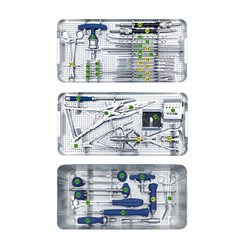 Orthopedic Titanium Pedicle Screw Instrument Set 6.0mm Spinal Pedicle Screw Instrument Set