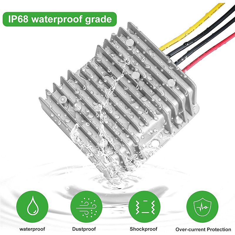 Aluminum Housing 60V 48V to 12V 10A 120W DC DC Power Converter Buck Step Down Converter