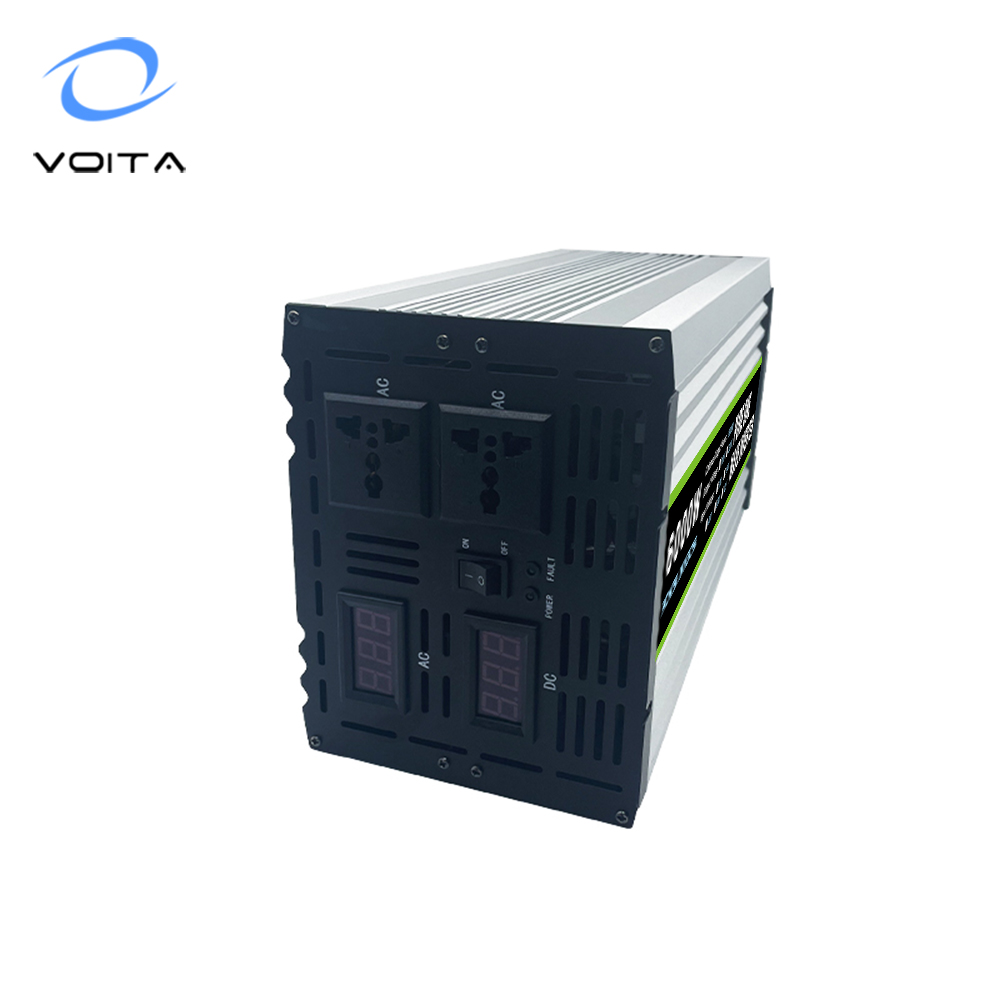 VOITA Power Inverter 6000 Watt Pure Sine Wave Inverter 60V 48V 220V 3000W Dc to Ac Converter Inverter for Home Use RV