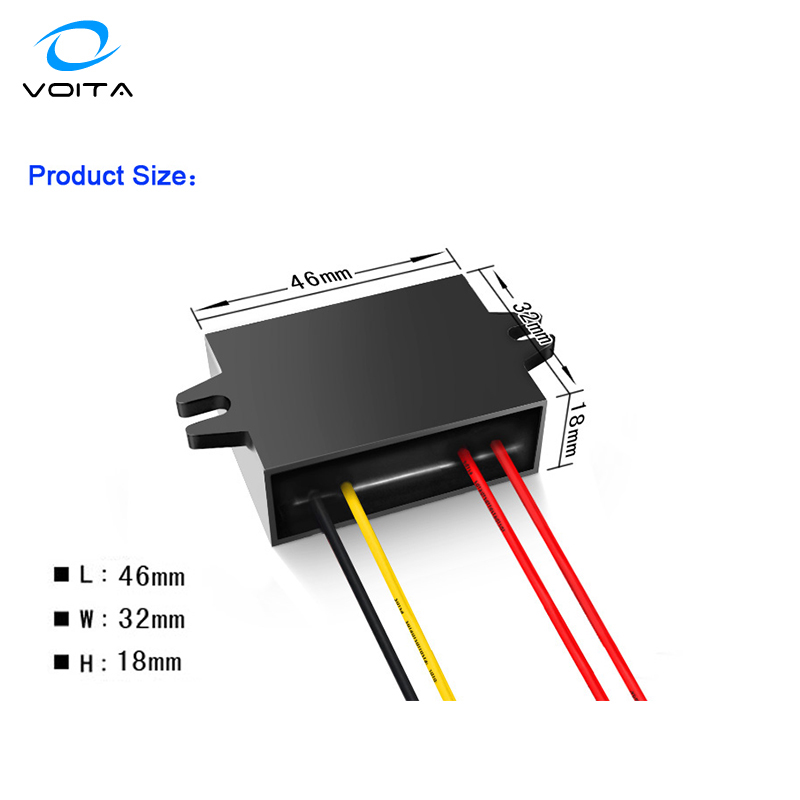 VOITA 48V to 12V DC/DC Converter 1A-3A Single Phase LED Display for Car Truck Vehicle Power Supply