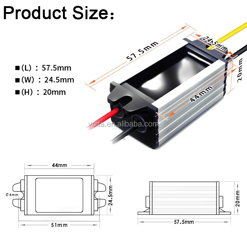 DC DC12v 24v to 5v 3a 5a Step Down Power Converter 24 12 Volt to 5 Volt Car Boat Bus Buck Voltage Regulator