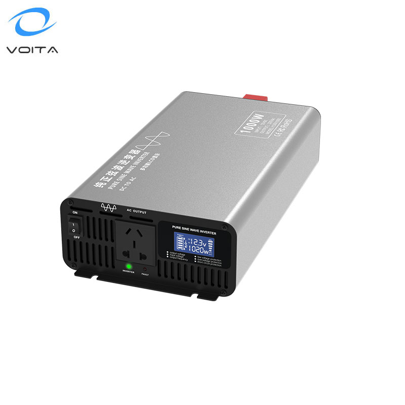 1000W DC 12v 24v to AC 220v 230v 240v Pure Sine Wave Inverter Black Case Off-Grid Single Output Inverter