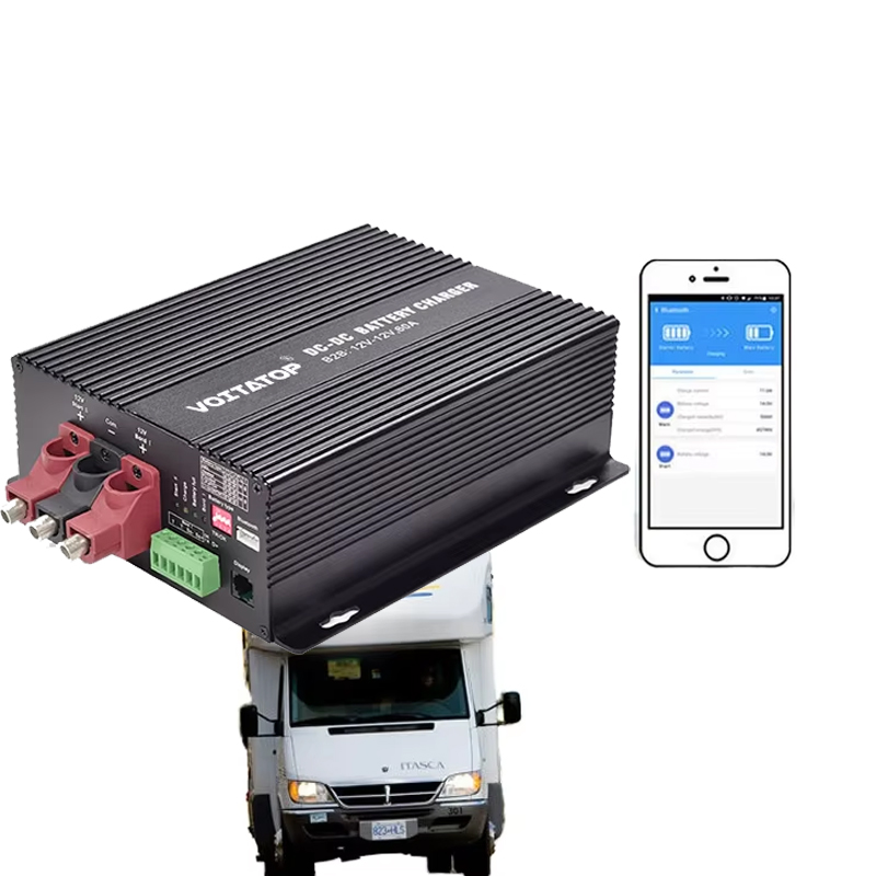 DC to DC Battery Charger 12V to 12V 60Amp Lead Acid LiFePO4 Lithium Batteries Charging RV Charger