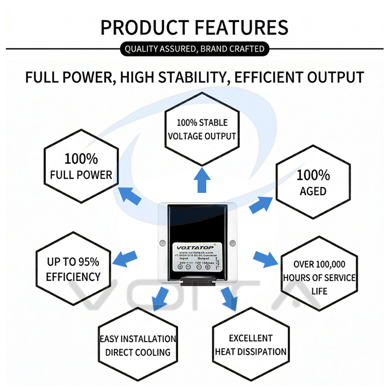 High Transfer Efficiency Voltage Regulator boost Converter Dc 12v to Dc 24v Step up Convertors