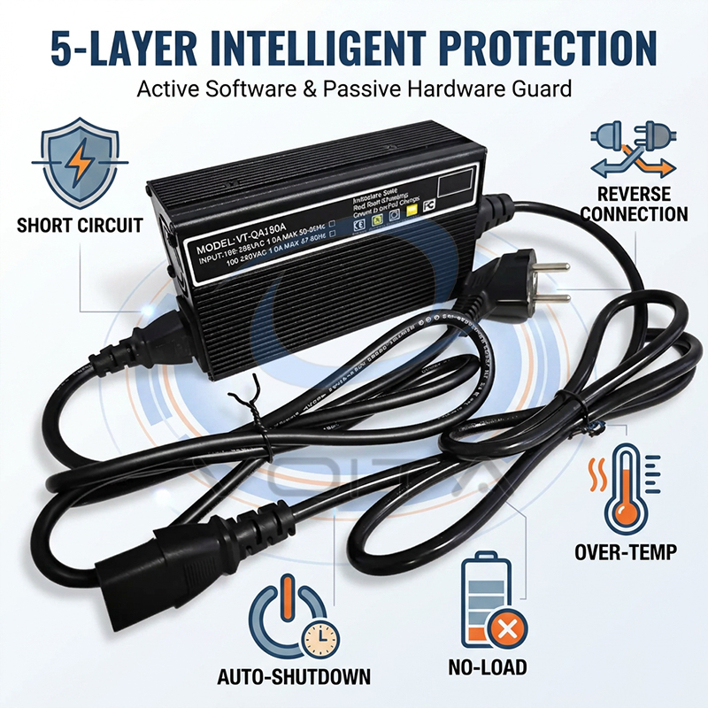 36V 48V 180W Onboard Slow Charger Non-Waterproof, For Golf Cart Indoor Compartment Use Bulk Supply For Refurbished Golf Buggy