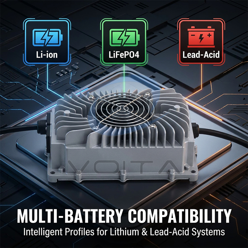 Professional Automatic Waterproof Battery Charger 12V 25A 24V 15A 36V 12A 48V 8A 60V 6A High Quality Smart Battery Charger