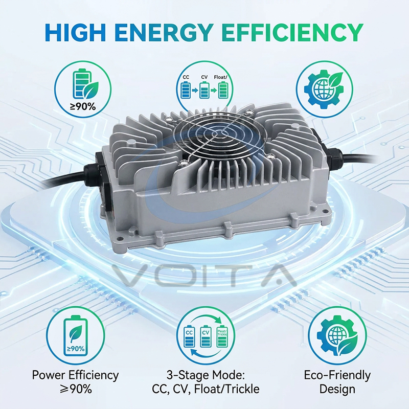 Professional Automatic Waterproof Battery Charger 12V 25A 24V 15A 36V 12A 48V 8A 60V 6A High Quality Smart Battery Charger