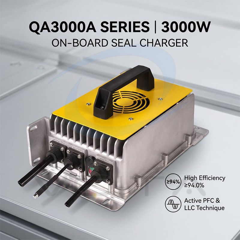 Industrial 3000W Smart Battery Charger 58.4V 30A LiFePO4 Lithium Charger IP67 Waterproof for EV Forklift Factory OEM