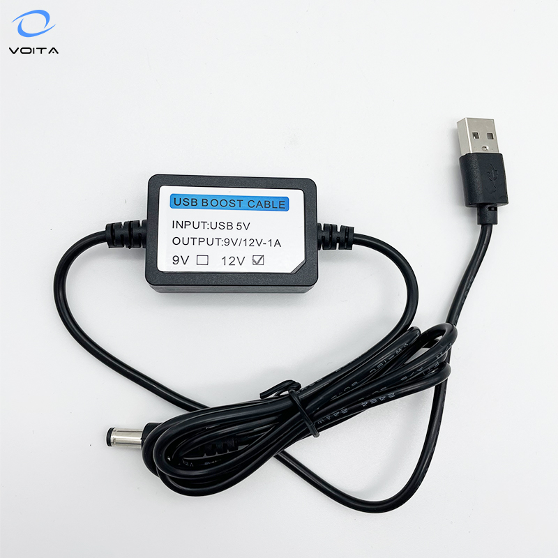 Water Proof 5V to 9v 12v Dc Dc Usb  boost Cable Power Converter with 5.5*2.1mm 5.5*2.5mm Dc Jack for Mini Fan