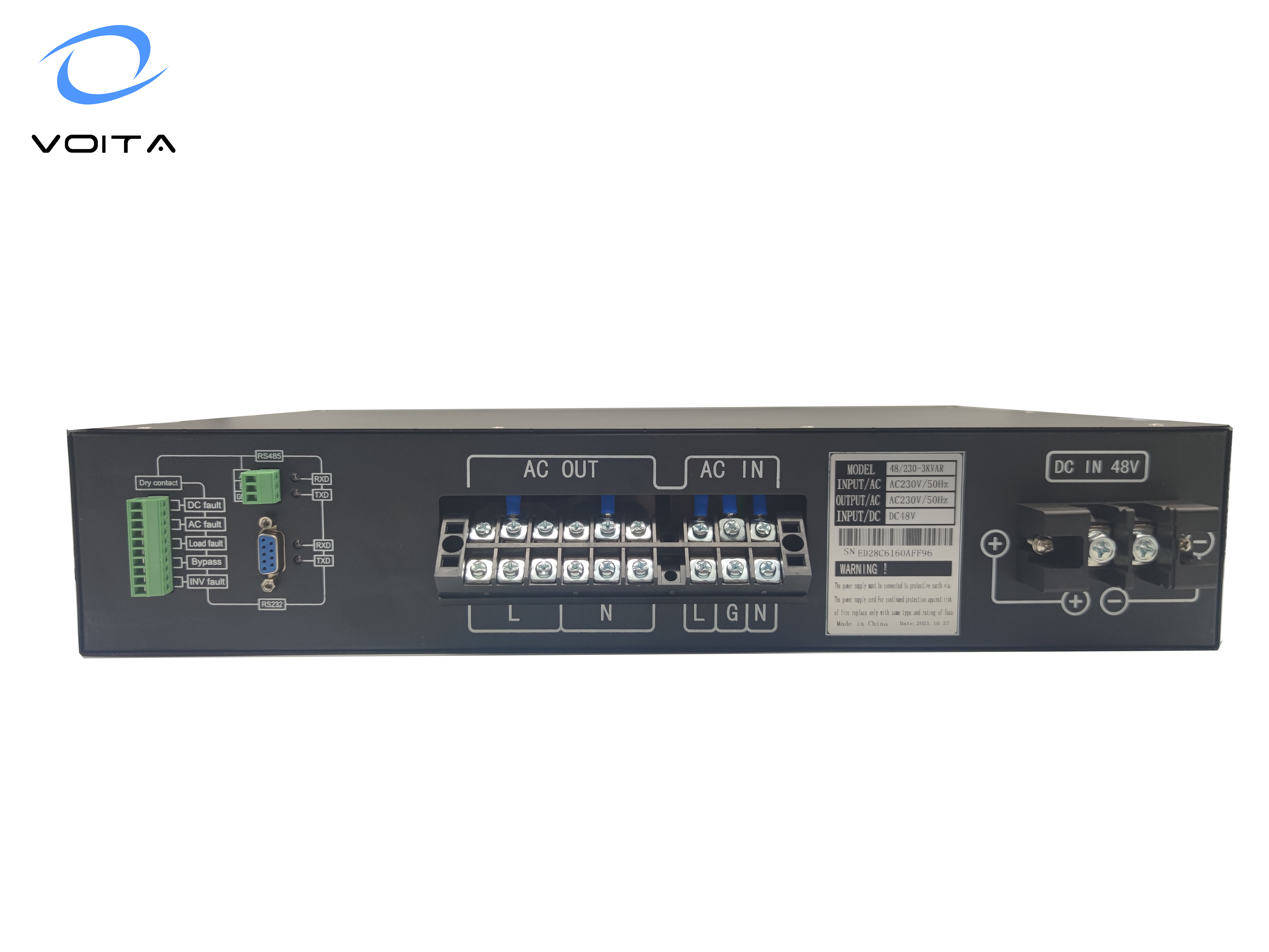 Rack Mount Telecom Inverter 48v Dc to 230v Ac 1KVA 800W Inverters Pure Sine Wave Invert