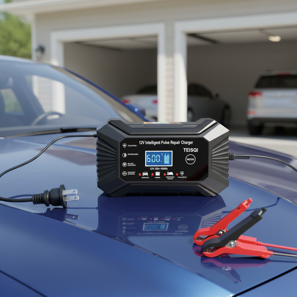 12V Industrial Automatic Pulse Repair Multi-Intelligent Battery Charger for Car Motorcycle Boat Truck Marine Scooter