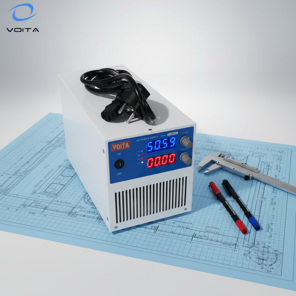 Digital Display Adjustable DC Bench Power Supply 12VDC 6A LED for Lab Testing