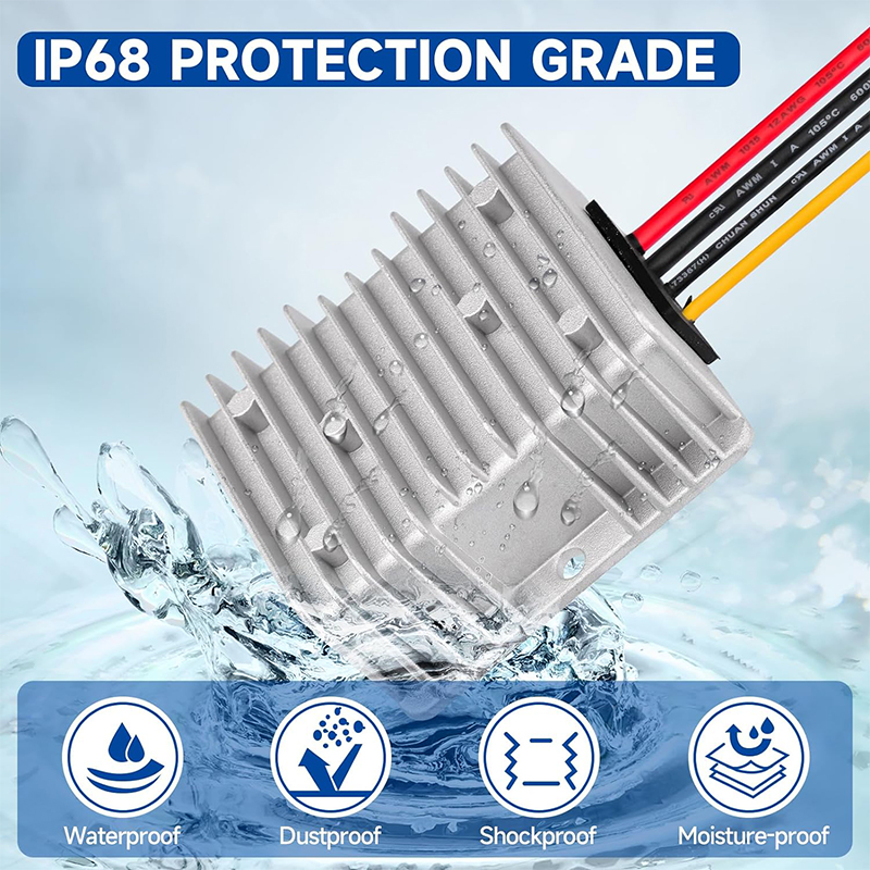 Aluminum Housing 60V 48V to 12V 10A 120W DC DC Power Converter Buck Step Down Converter