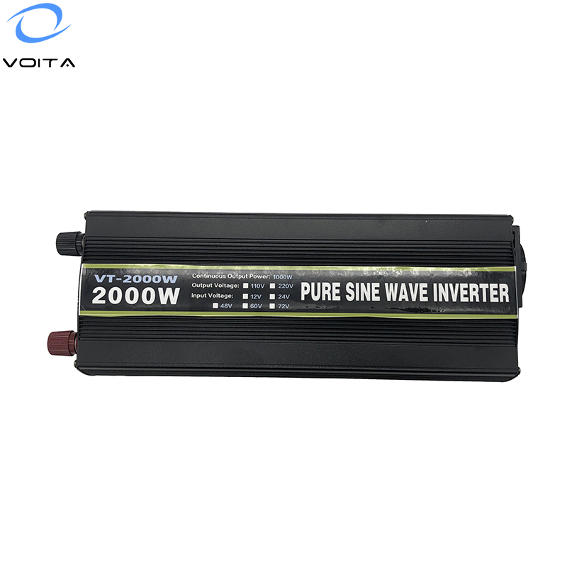 Factory Price 2000W peak Power Inverter 12V 24V to  220V Pure Sine Wave Inverter for Battery Solar