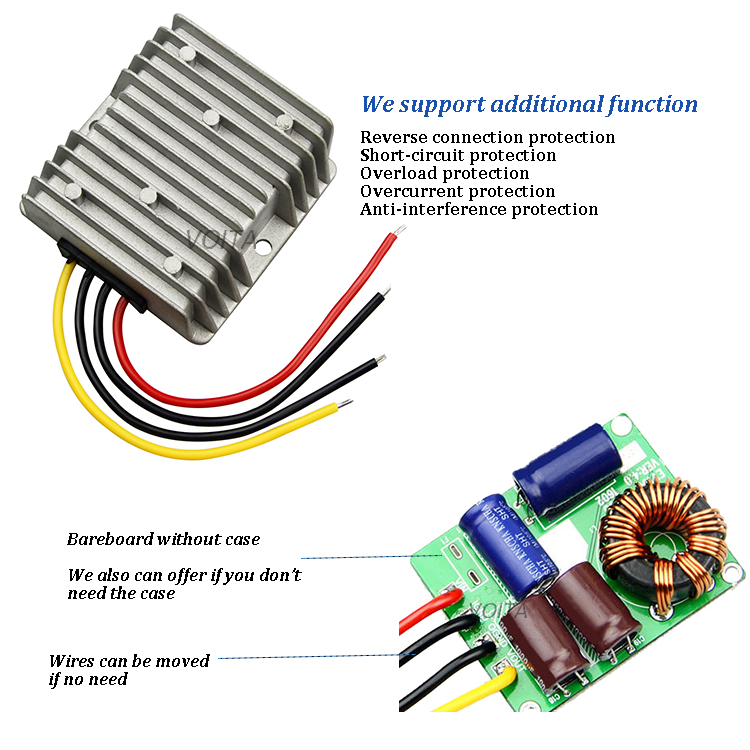 High Quality Customized 240W DC-Dc Converter 30-60V to 48V 5A Buck Boost for Golf Cart Single Output