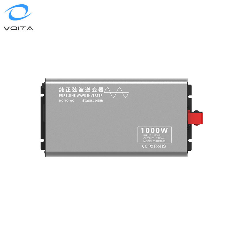 1000W DC 12v 24v to AC 220v 230v 240v Pure Sine Wave Inverter Black Case Off-Grid Single Output Inverter