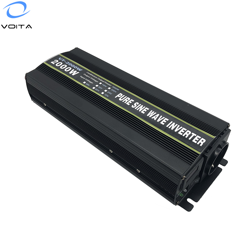 Factory Price 2000W peak Power Inverter 12V 24V to  220V Pure Sine Wave Inverter for Battery Solar