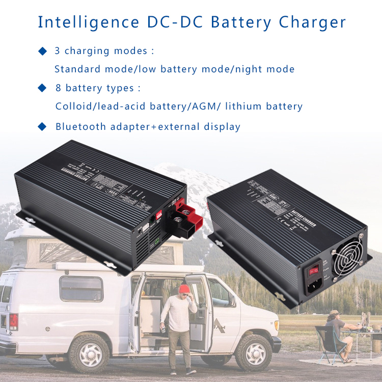 Voita 12V B2B Battery to Battery SOLAR DC to DC Charger Lead Acid Lithium Battery Charger With LCD Display