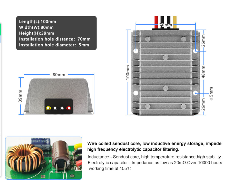 Dc Dc Converter Battery Charger 10-36v to 12.6v 13.8v 14.6v 25.2v 28.2v 29.2v Charger 10 Amps for Lithium Lifepo4 Batteries