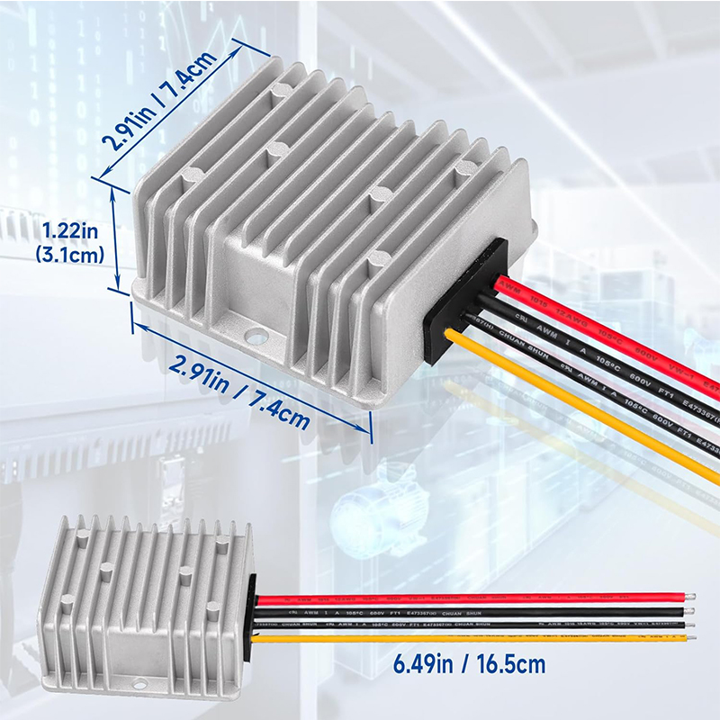 30-90V to 12V 5A-10A Single Phase DC/DC Converter for Electric Vehicles (Golf Cart) Voltage Reducer CE RoHS FCC
