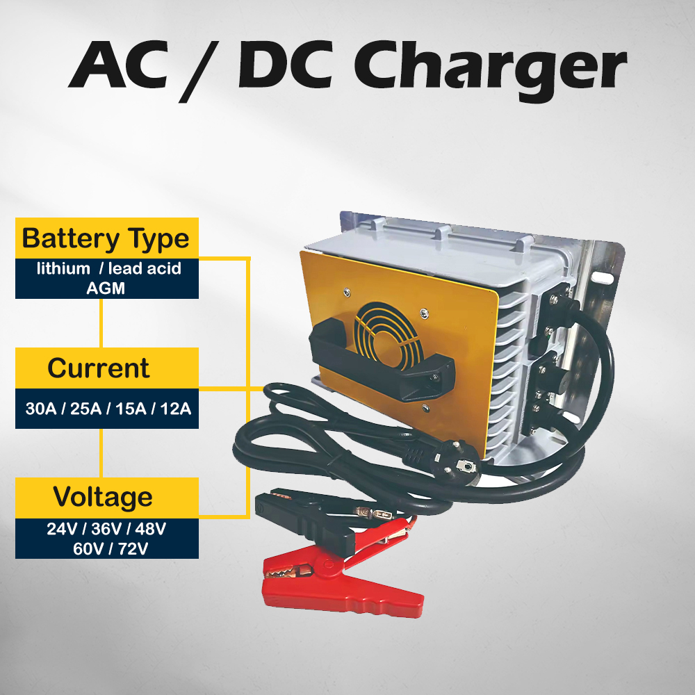 ISO9001 Factory Smart Battery Charger 12V 24V 48V LiFePO4 Lithium Charger for Golf Cart OEM ODM