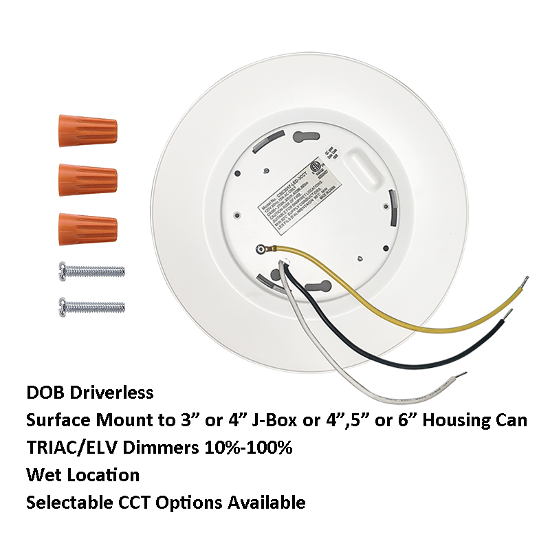 ETL 6" LED Downlight Flush Mount Ceiling Light 15W Retrofit LED Recessed Lighting Kit for 5" or 6" Cans 100 Watt Equivalent