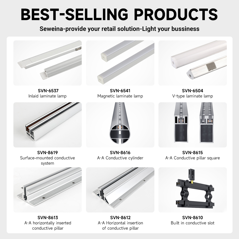 OEM ODM Custom Electrical Contact Post LED Cabinet Lighting For Supermarket Shoe Clothing Store Display
