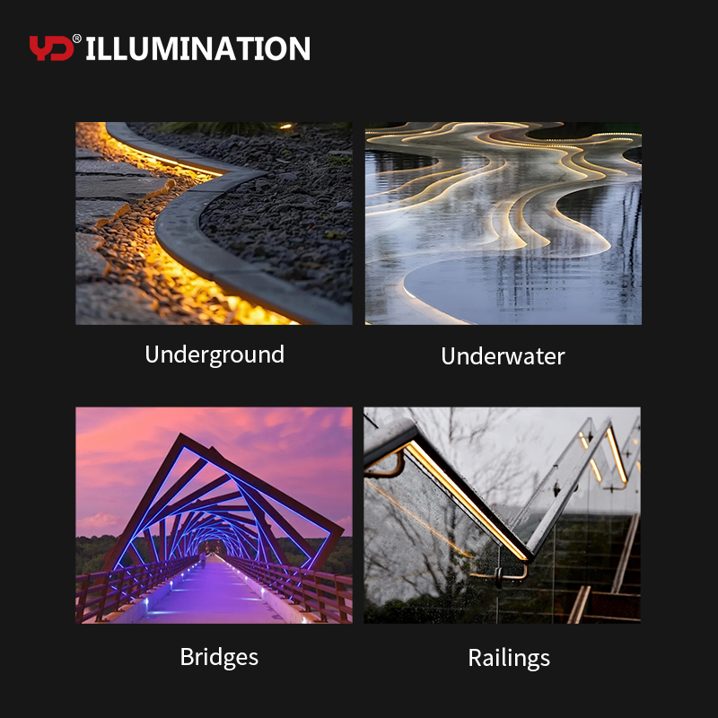 Outdoor Waterproof LED Strip Light, Addressable Programmable LED Strip for Building Exterior