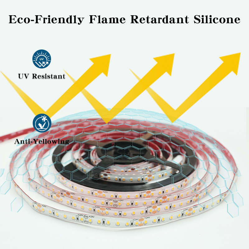 IP65 Waterproof Flexible Led Strips 2700K,3000K,4000K,6500K 2835 Tape Light 24V 12V 120led Size &amp; Color Customizable for Signage