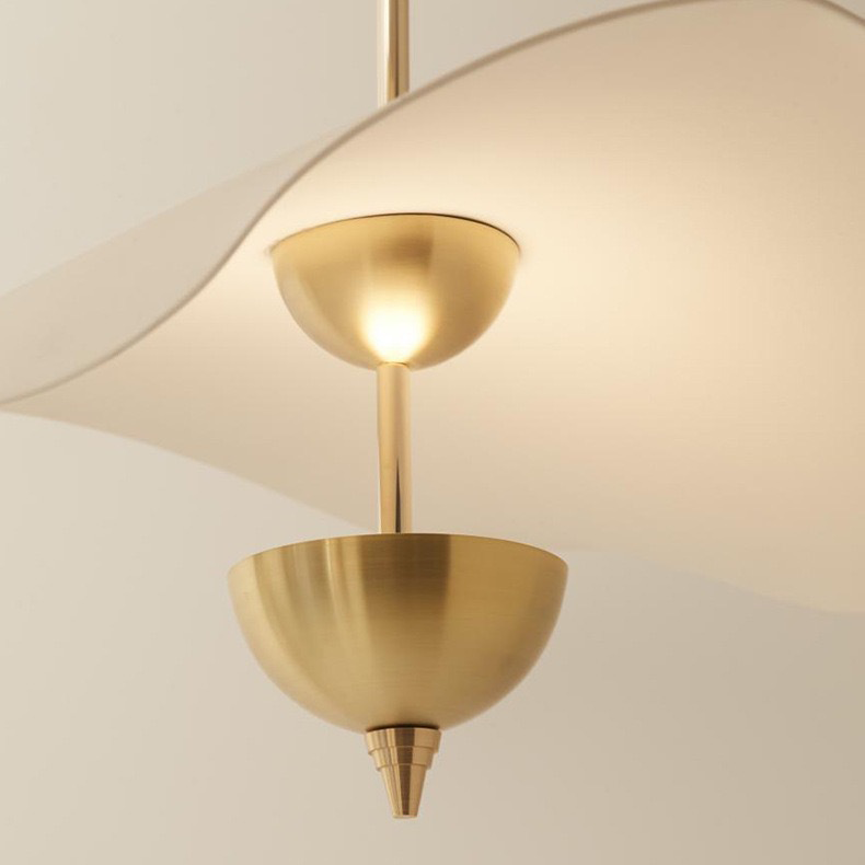 Wholesale Price Lotus Leaf Chandelier Acrylic Metal Minimalist Art Deco Pendant Light for Living Room Dining Table