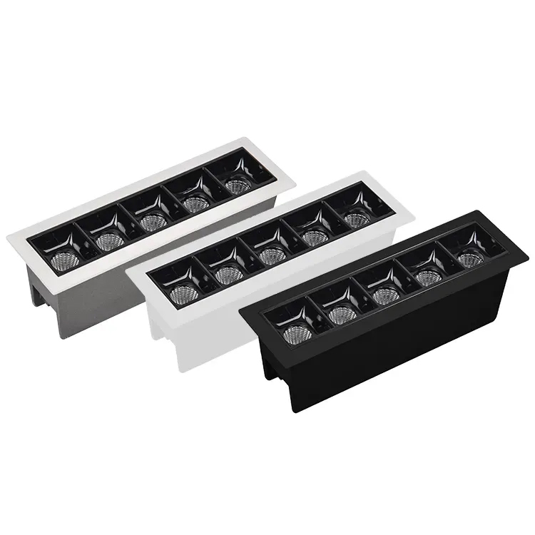Modern 30W Indoor LED Downlight Spot Linear Light Aluminum 2700K 3000K 5000K CCT Square Embedded Recessed for Hotels