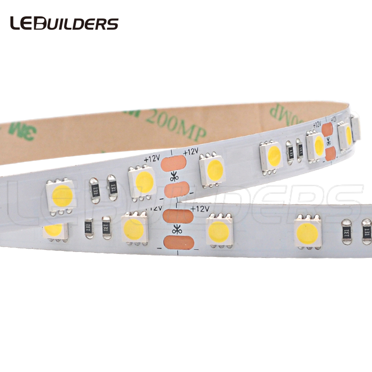 5m 300leds 12V 24V 60leds Per Meter 14.4W/m 2700K 3000K Warm White 4000K 6000K Cool White Smd 5050 Led Strip Light