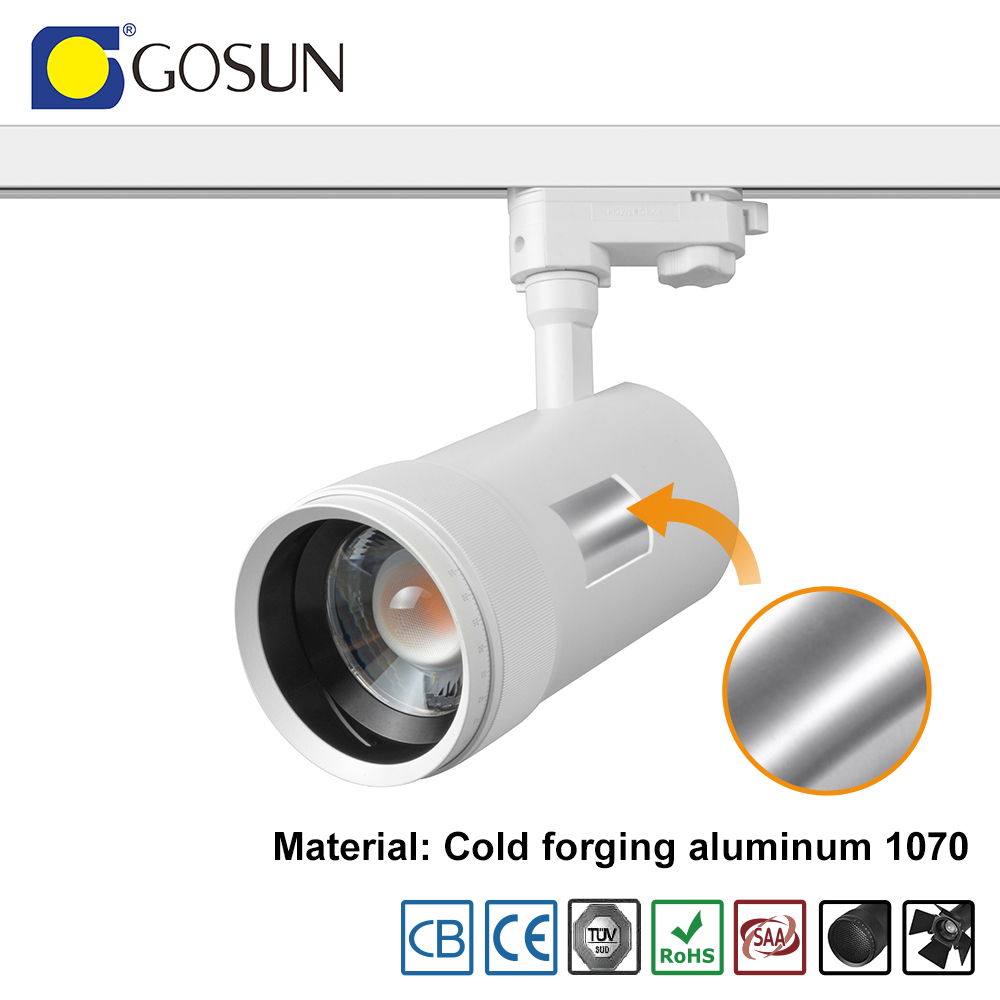 15-60 Degree Modern Dimmable Adjustable Track Spotlight Zoomable 15W/20W/30W/36W/42W LED Track Light