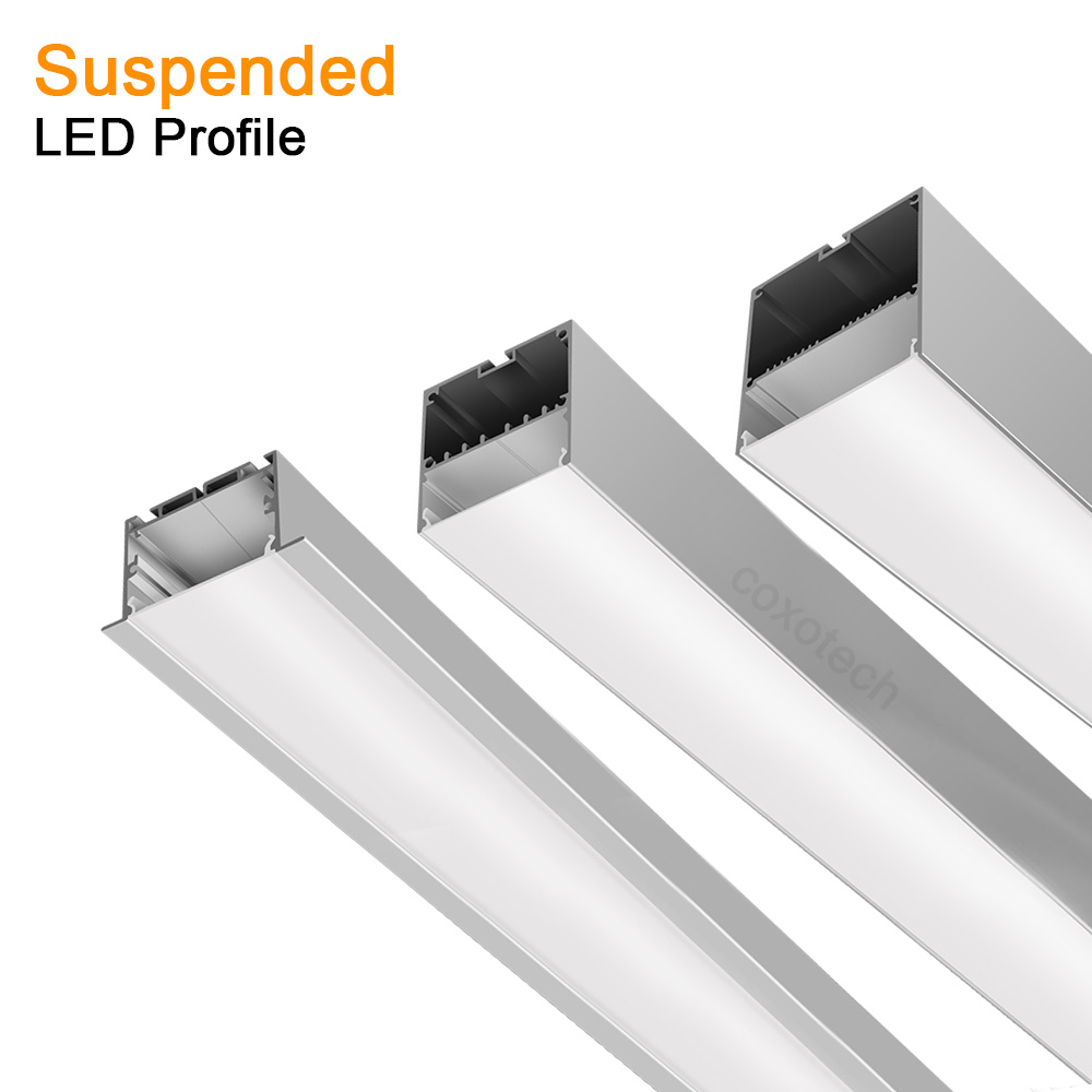 Slim Recessed Aluminum LED Channel Profile With Diffuser Cover For Cabinet Wall And Ceiling LED Strip Light Installation