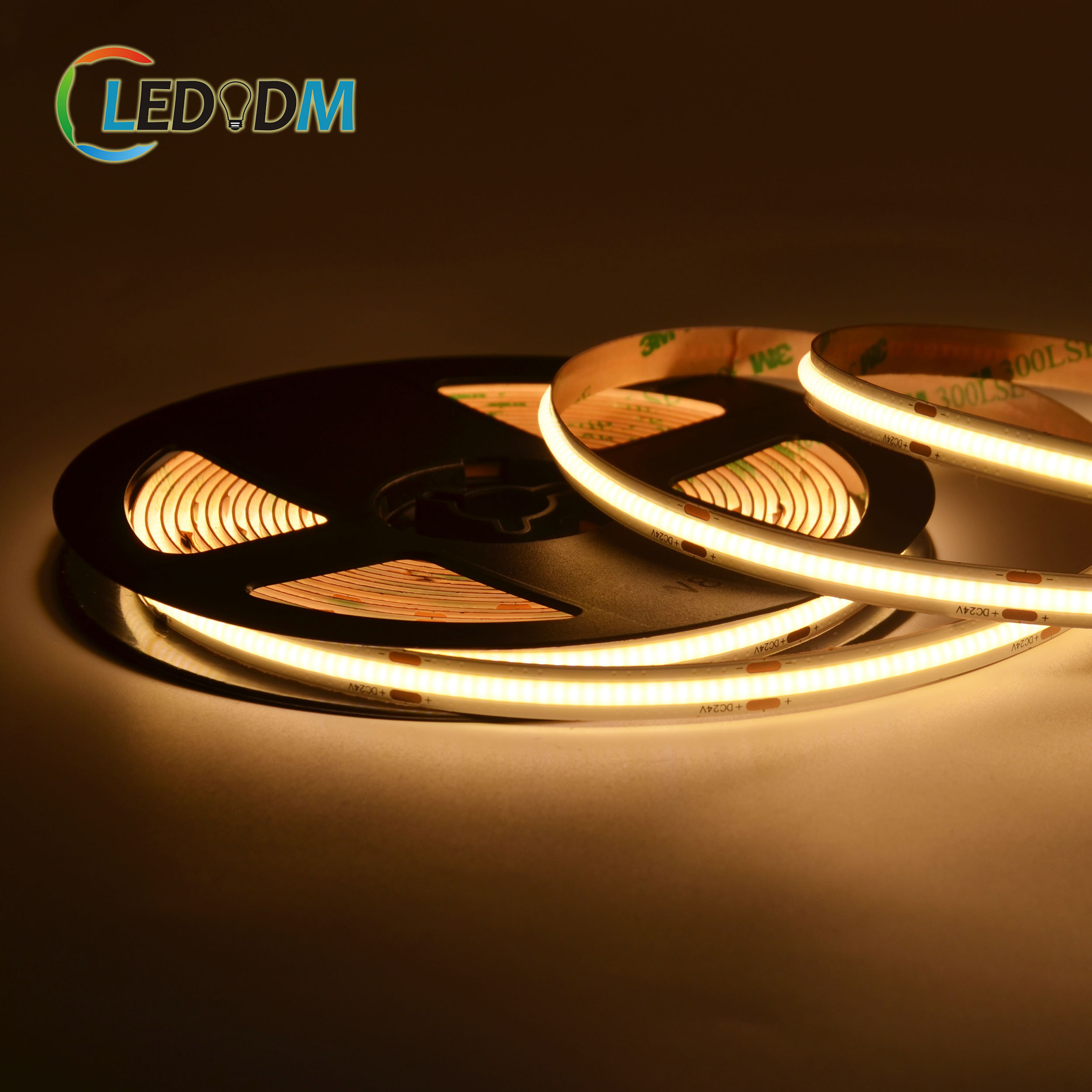 High Density COB LED Strip 480LEDs/m 12V 24V 10W/m Flexible Linear Light 2700K-6500K CCT 5m/roll For Commercial Indoor Lighting