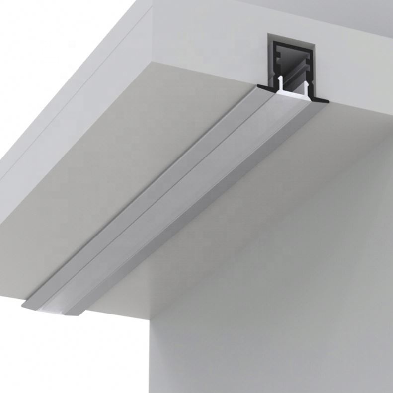 For Kitchen Cabinet Ceiling Light Strip Alu Perfiles U Shape Heatsink Housing Channel Extrusion Recessed Aluminum Led Profile