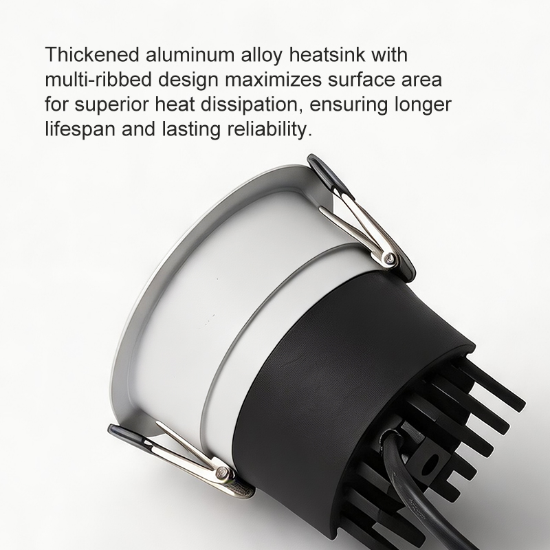 Aisilan Hotel Home Bedroom Living Room Dimmable Anti Glare Led Cob Down Light Recessed Retractable Lamp Head Recessed Spot Light