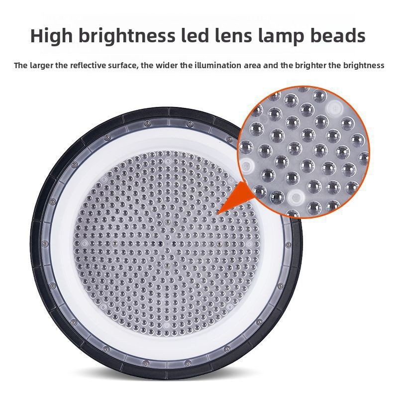 China LED High Shed Light Commercial Lighting Badminton Hall Workshop Warehouse Industrial Lighting UFO Round Pendant Lamp