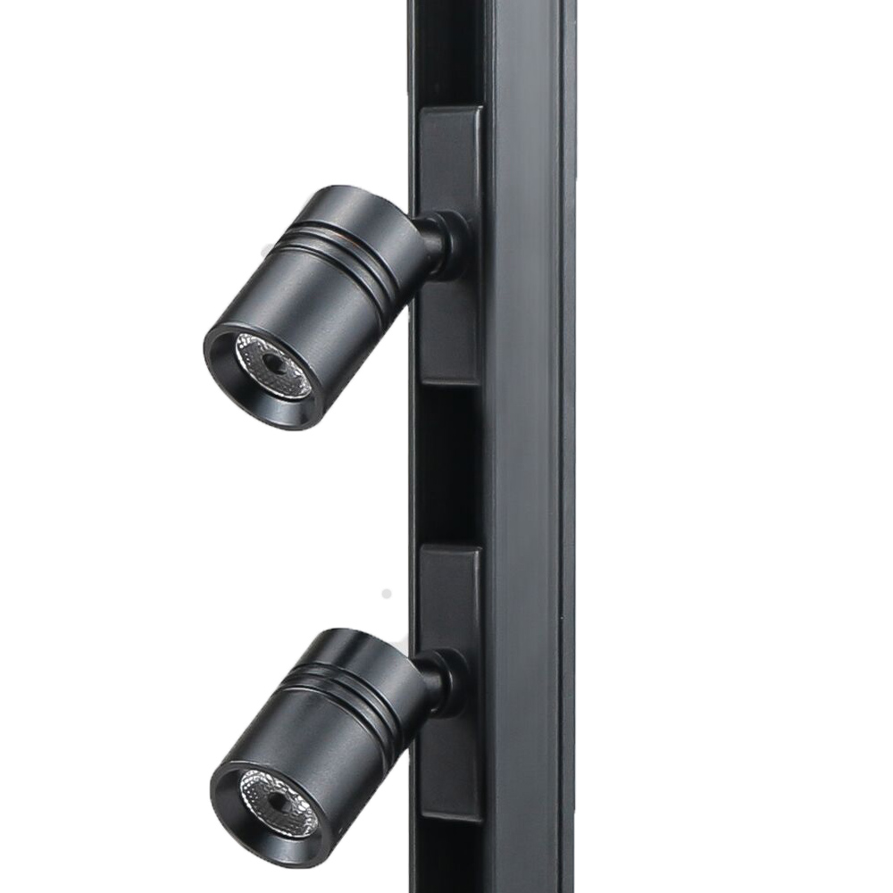 Low Voltage Silver Black Gold Mini Track Light 12V 24V 1W Spot Lighting for Wooden Jewelry museum Display Light