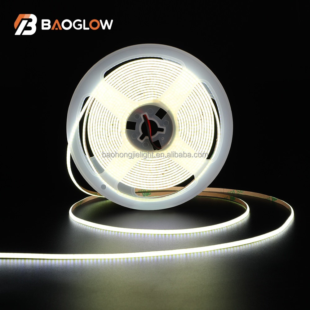 3000K 4000K 6000K COB Led Light Strip 400led Flexible Light DC 5V 12V 24V Cob Led Light Strip for Kitchen Cabinet Lighting
