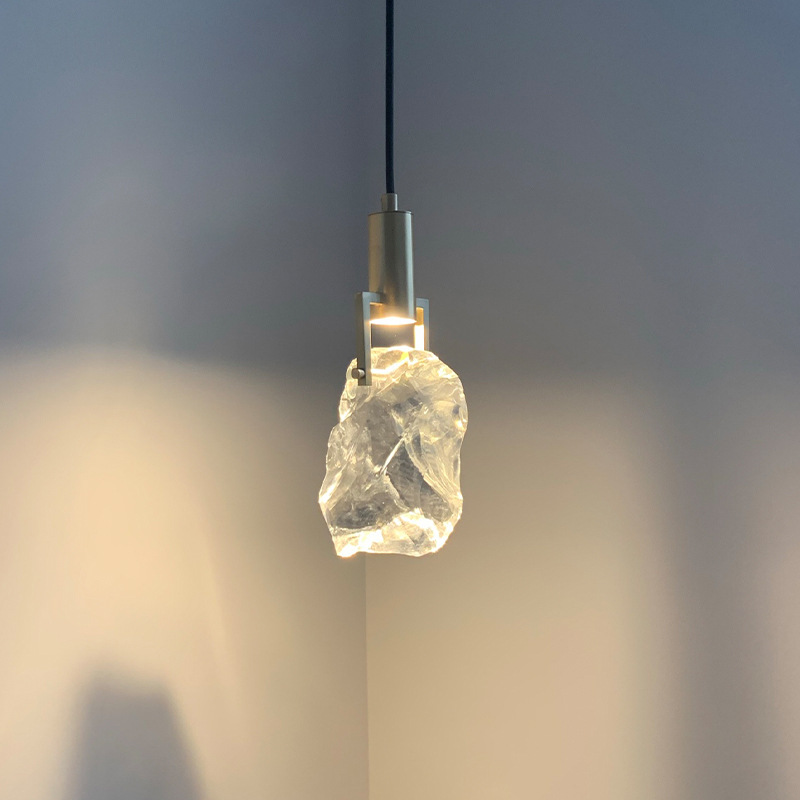 PM Copper K9 Crystal Restaurant Small Pendant Light Multi Head Custom Corridor Staircase Chandelier Bar Bedside Decoration Light