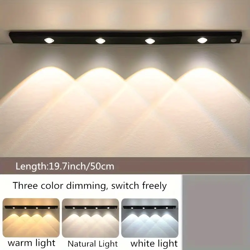 USB Charge PVC 2W Wall Cabinet Sensor Light Motion Sensor Led Motion Sensor Light Indoor